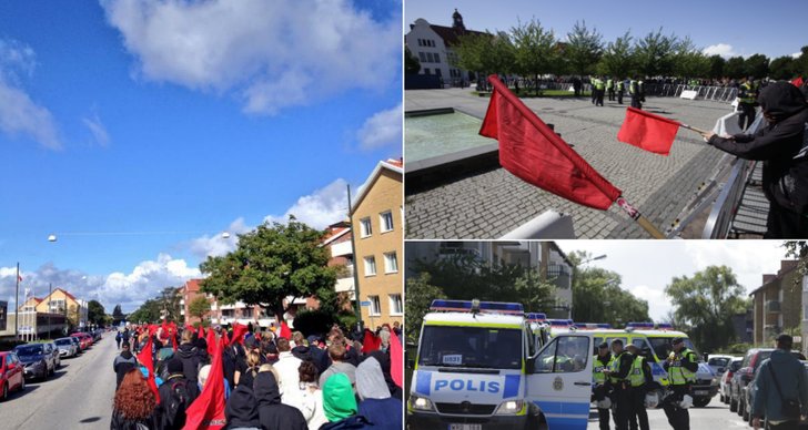 Demonstration, Svenskarnas parti, Malmö, SvP